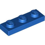 Lego destička 1x3, modrá (362323)